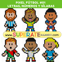 Pixel Futbol 01 - Letras, Numeros y Silabas